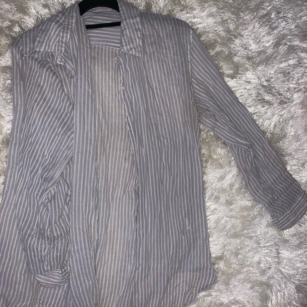 Zara over size button down blouse